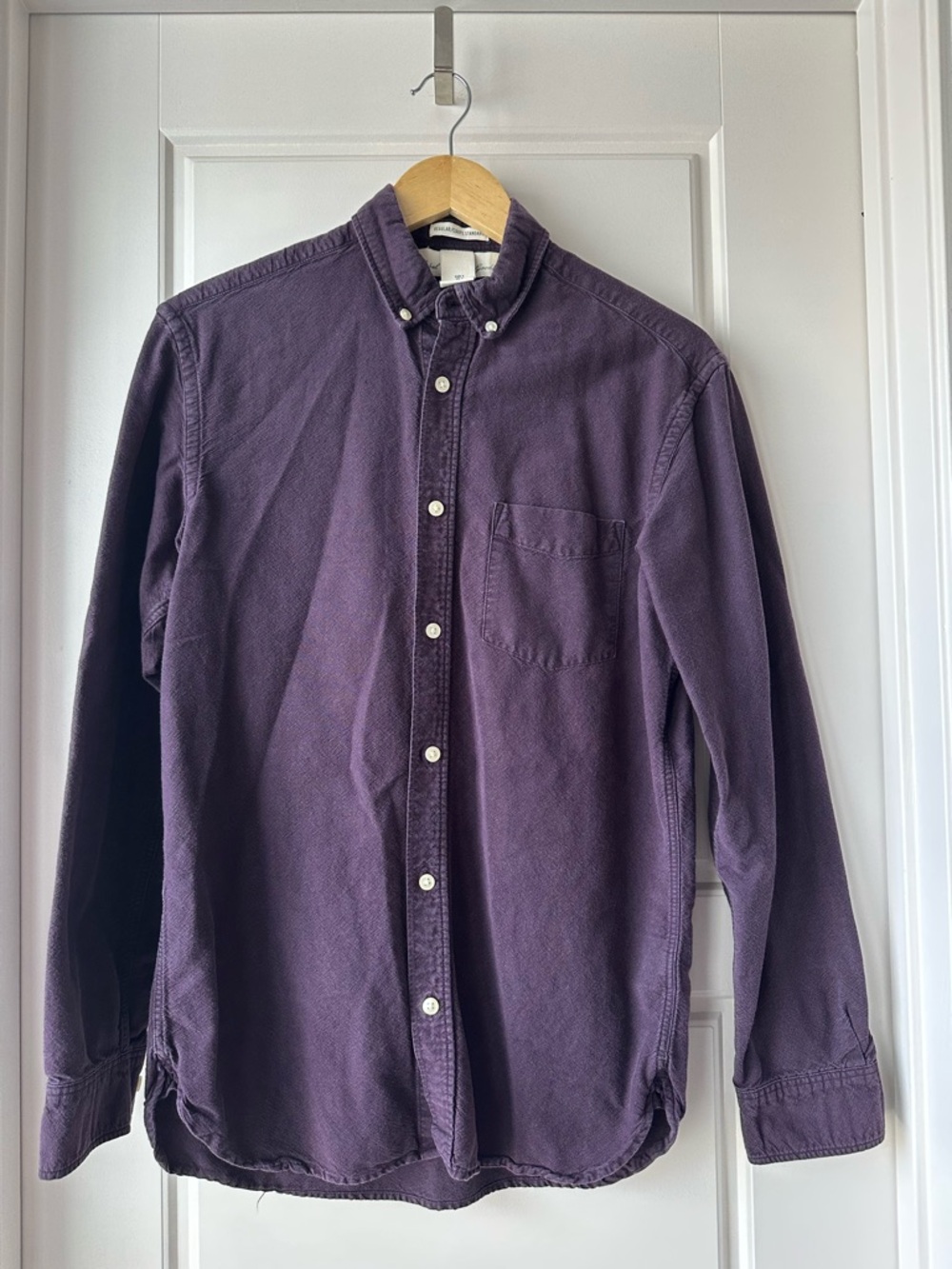 H&M Purple Long-Sleeve Button-Down Shirt